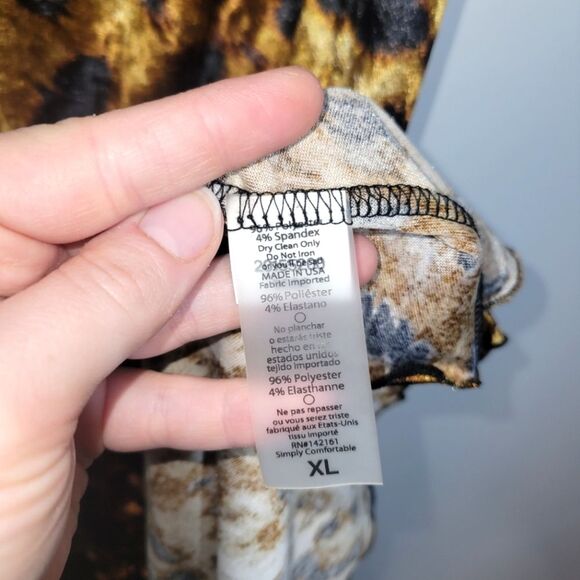 New Leopard Print Mermaid Flounce Dress XL - Picture 11 of 13